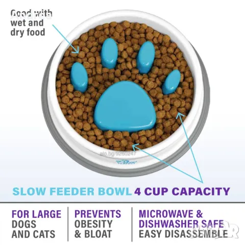 Купичка за забавяне на храненето на вашия домашен любимец, снимка 3 - За кучета - 49116093