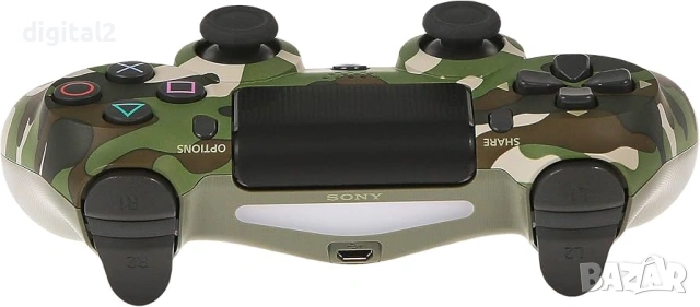 Контролер DualShock 4 Green Camo съвместим с PS4 нов 2 г. гаранция, снимка 2 - PlayStation конзоли - 53627359