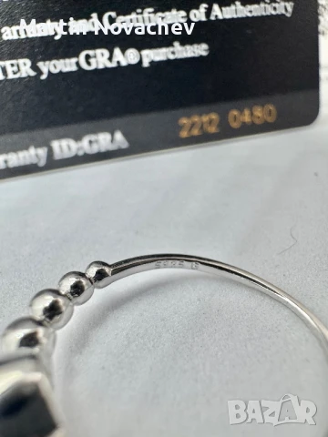 Сребърен пръстен с мойсанит (Диамант) 0.5 карата, снимка 7 - Пръстени - 50799593