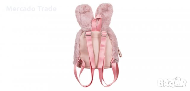 Детска плюшена розова чанта с уши , снимка 3 - Раници - 35749938