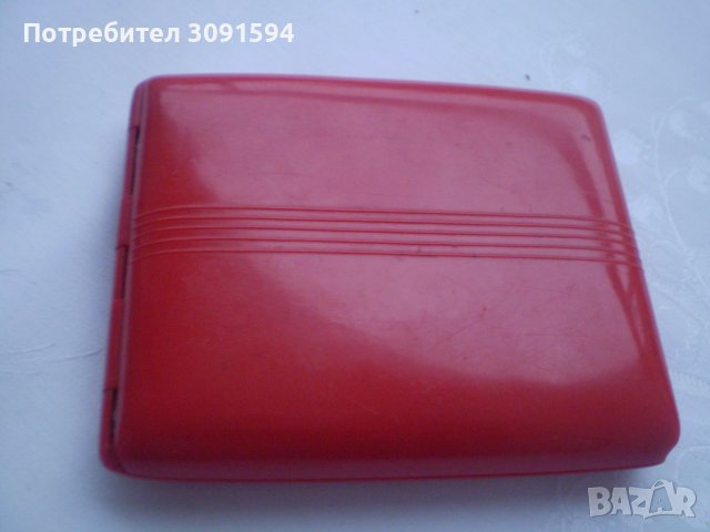 Ретро Червена Табакера Бакелит маркирана БАКЕЛИТКООП, снимка 6 - Други ценни предмети - 38872375