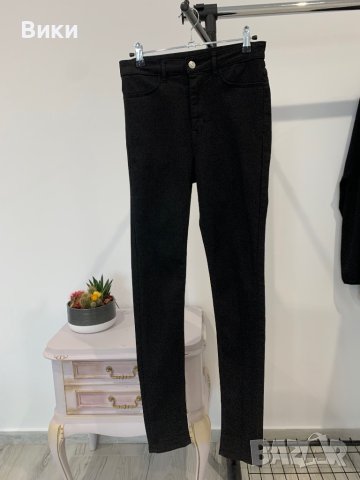 Черен панталон тип дънки размер 36(S), снимка 7 - Дънки - 44259762