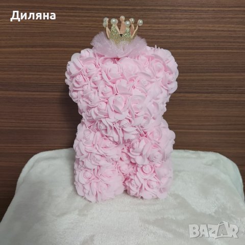  Мече от рози 35 см или 25 см , снимка 5 - Декорация за дома - 44291970