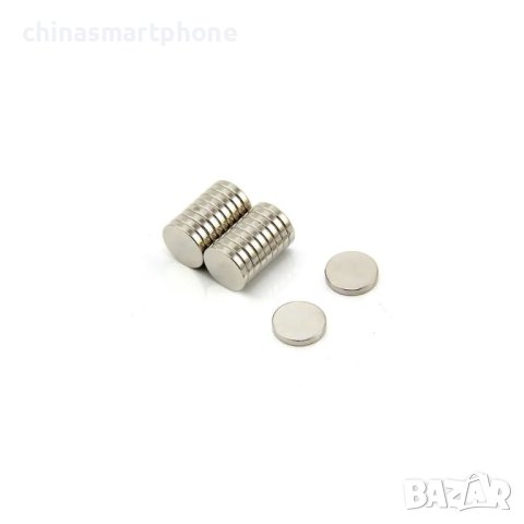 Неодимов магнит 12x2mm N52 1600-1800Gs 1.75гр малък | moqtmagazin.com, снимка 6 - Други машини и части - 40794203