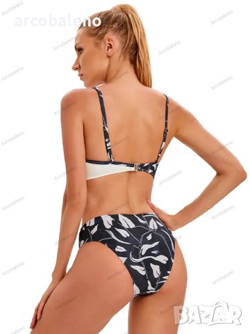 Дамски бански костюм с флорален принт, 9цвята, снимка 8 - Бански костюми - 41415609