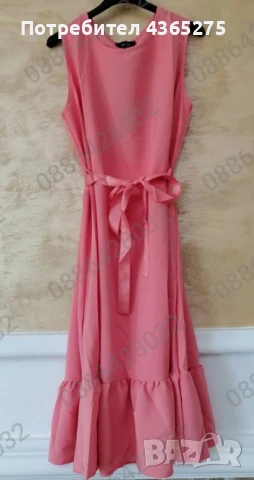 Нов модел прекрасни летни рокли със сатенено коланче 💕 Най-ниска цена 🌸дължина до коляното-100см, снимка 3 - Рокли - 50454641