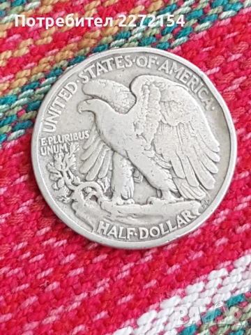 Сребърна монета халф долар 1939, снимка 2 - Нумизматика и бонистика - 51321301