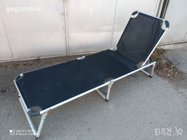 Плажно легло, креват, шезлонг - черно, снимка 3 - Къмпинг мебели - 36242291