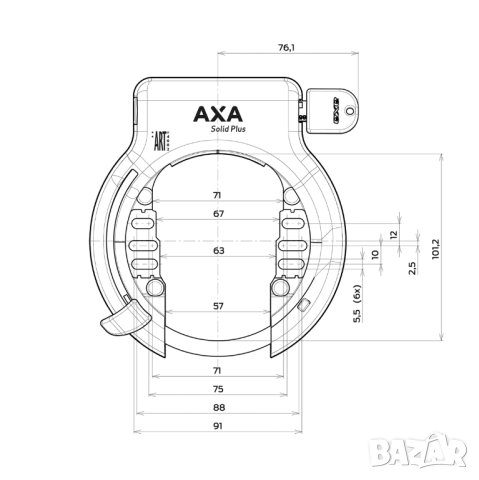 Ключалка За Рамка На Велосипед От Закалена Стомана С Цилиндър Против Пробиване И Верига, снимка 5 - Аксесоари за велосипеди - 40938296