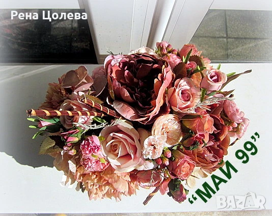 Икебана за маса, снимка 7 - Изкуствени цветя - 51059492