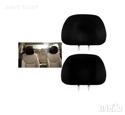 Калъф за подглавник в черен цвят, 2бр в комплект , снимка 2 - Аксесоари и консумативи - 48596622