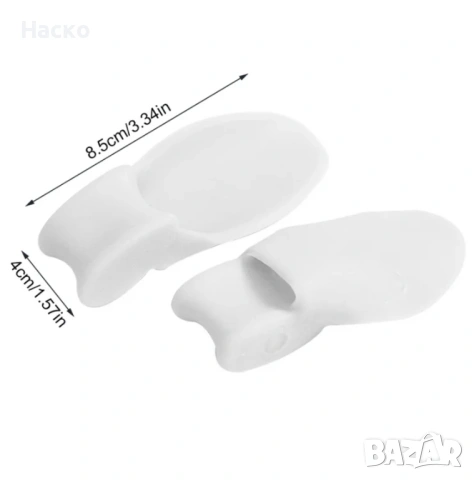 Силиконов протектор за изпъкнало кокалче на крака Hallux Valgus, снимка 2 - Ортези и протези - 53451656