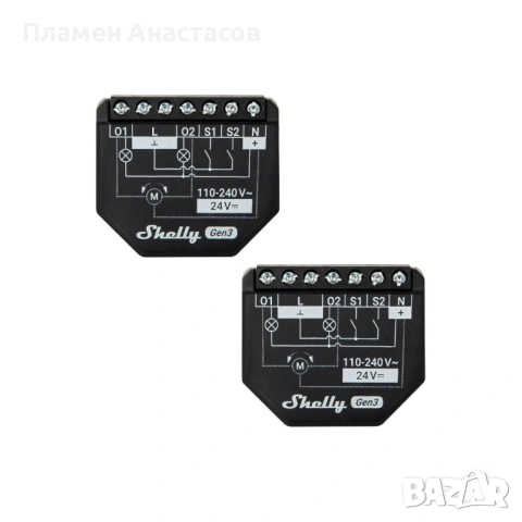Комплект 2 бр. Shelly 2PM Gen3 – двуканален Wi-Fi смарт реле модул с измерване на енергия, снимка 2 - Друга електроника - 53845712