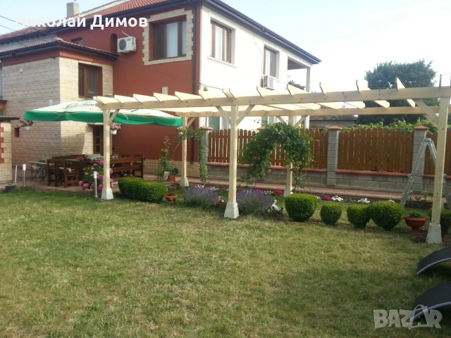 дървена пергола, снимка 4 - Градински мебели, декорация  - 52466972