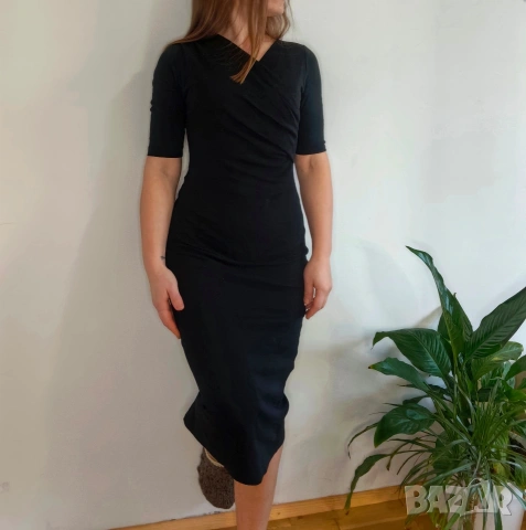 Рокля черна Zara, снимка 8 - Рокли - 50499522