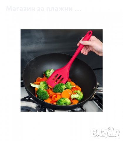 КОМПЛЕКТ ОТ 5 БР. КУХНЕНСКИ ПРИБОРИ ОТ УСТОЙЧИВ СИЛИКОН, ЧЕРВЕНИ - код  1749, снимка 3 - Прибори за хранене, готвене и сервиране - 34267065