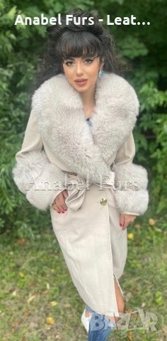 Дамски палта от кашмир и естествен косъм, снимка 10 - Палта, манта - 41925213