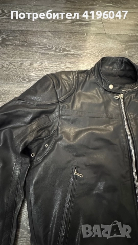 Мото яке от естествена кожа , снимка 2 - Якета - 52725653