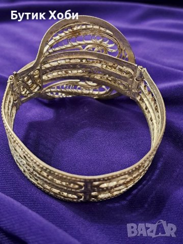 Уникална гривна филигран , снимка 4 - Антикварни и старинни предмети - 41830086