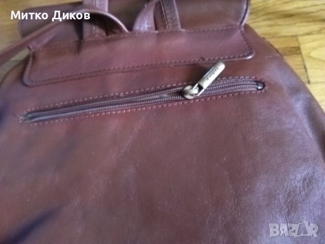 Texier made in France vintage маркова раница дебела естествена кожа 31х27х10см, снимка 15 - Чанти - 42704256