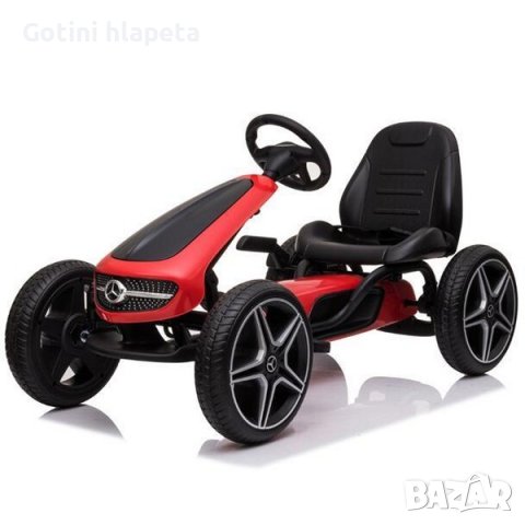 Картинг Mercedes Pedal Go Kart с меки гуми, лицензиран модел, снимка 12 - Други - 40756854