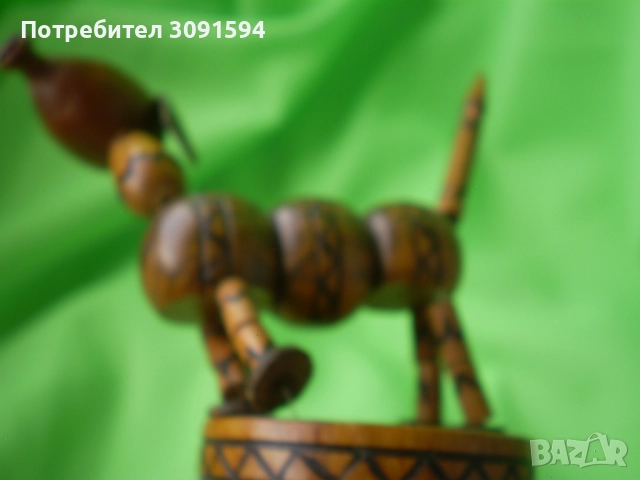Стара играчка ръчно направено дървено магаре , снимка 4 - Колекции - 51875118