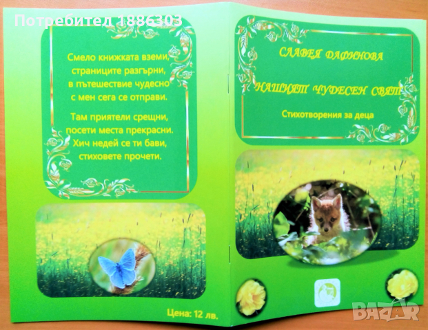 Детска стихосбирка с художествена фотография