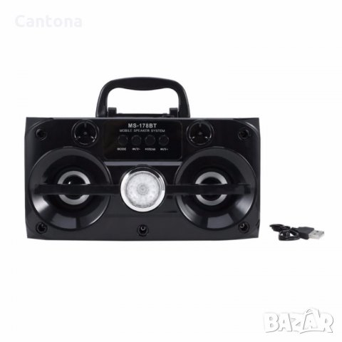Преносима Bluetooth тонколона с LED светлини MS - 178BT, снимка 3 - Тонколони - 34764608