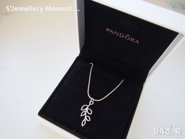 Колиета Pandora в сребърнен цвят с висулка, снимка 4 - Колиета, медальони, синджири - 40130237
