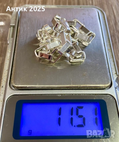 Сребърен комплект проба 925 – верижка и гривна (нови), снимка 6 - Бижутерийни комплекти - 53603968