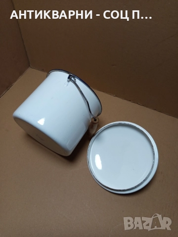 Соц Стара Емайлирана Съдинка За Мляко 3лт. , снимка 5 - Антикварни и старинни предмети - 51913736