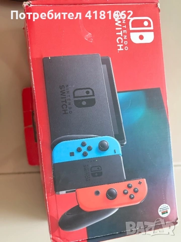 Nintendo Switch + подарък игра, снимка 3 - Други игри и конзоли - 53757892
