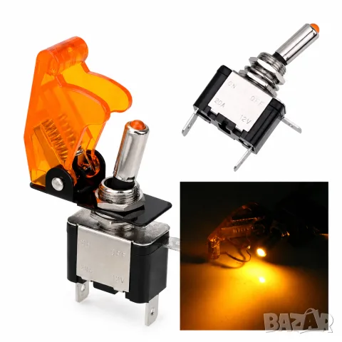 ON/OFF ключ 12V 20A с предпазен капак, снимка 2 - Аксесоари и консумативи - 55865615