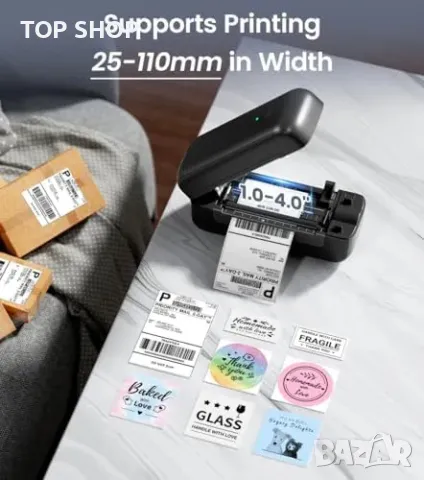 Нов Phomemo Bluetooth термален принтер 4x6 за етикети - Amazon, eBay, снимка 3 - Друга електроника - 49203438