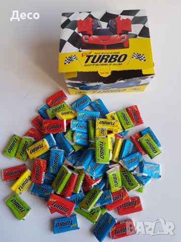 Кутия дъвки TURBO 94бр., снимка 2 - Колекции - 44337077