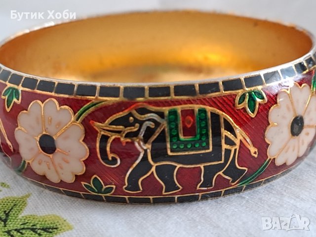 Твърда гривна с клетъчен емайл , снимка 3 - Антикварни и старинни предмети - 41974420