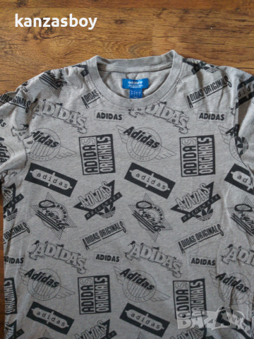 ADIDAS Grey Men's Graphic Tee - страхотна мъжка тениска , снимка 2 - Тениски - 44810154