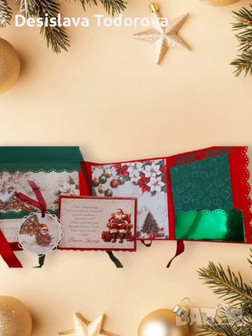 Ръчно изработен коледен албум за снимки , снимка 7 - Коледни подаръци - 52376028