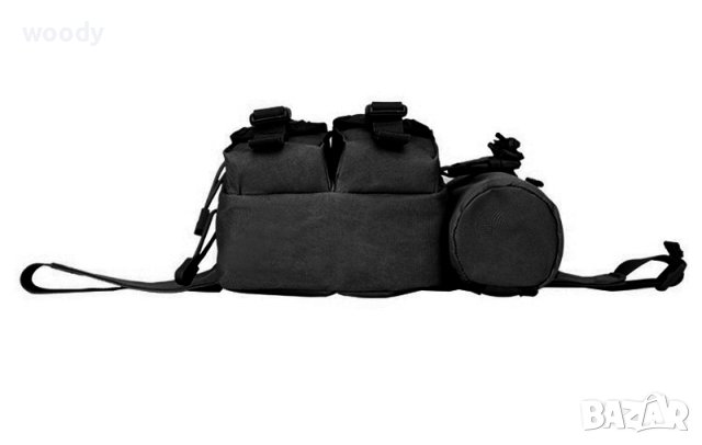 Тактическа чанта с колан ALPINE, Черен цвят, снимка 12 - Екипировка - 41717982