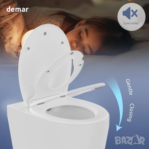 Здрава дуропластова семейна седалка за тоалетна чиния с овална форма, снимка 2 - Други стоки за дома - 51722354