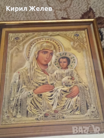Икона Света Богородица в рамка 50492, снимка 3 - Икони - 52507050