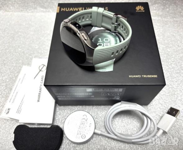 Като нов! Дамски Смарт Часовник HUAWEI Watch 5, 42 мм, Stainless Steel Case with Light Green, снимка 8 - Смарт часовници - 52412858