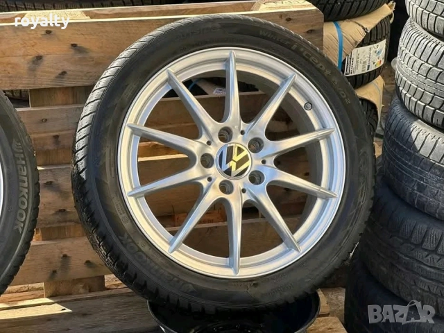 5х112 17 Цола Джанти Vw Golf Caddy Touran 5х112 Голф Кади Туран ЕТ 49 J 6.5, снимка 2 - Аксесоари и консумативи - 52829296