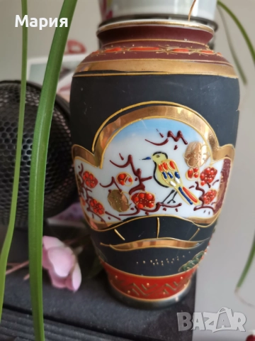 Порцеланова ваза Сатцума, снимка 3 - Антикварни и старинни предмети - 52720635