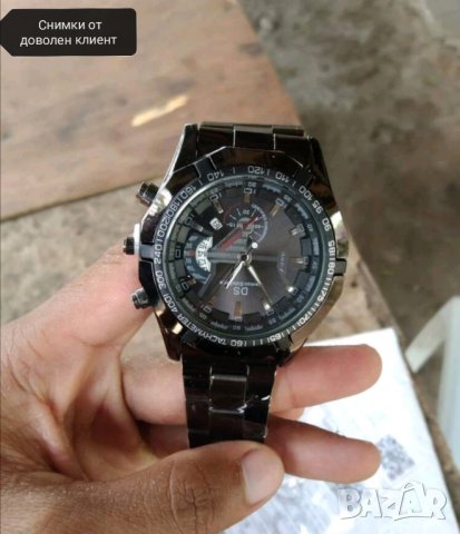 Мъжки водоустойчив черен часовник , снимка 4 - Водоустойчиви - 41999870