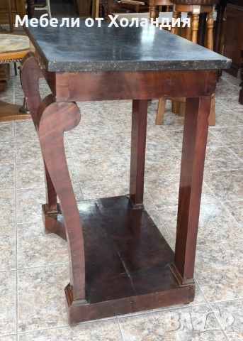 Старинна конзолна масичка с гранитен плот, снимка 8 - Маси - 52465283