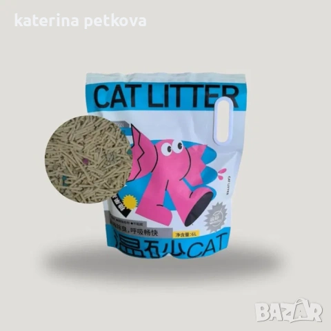 Биоразградима котешка тоалетна/пълнител 6L - Тофу микс