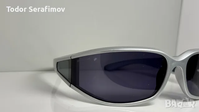 Слънчеви очила Balenciaga Swift / Void Wrap – Сребристи, снимка 4 - Слънчеви и диоптрични очила - 55788589