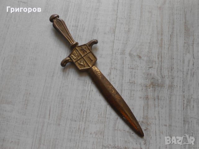 ЛОТ от 2 бр. стари ножове за писма ! стар нож БРОНЗОВ нож за писма ножка ножче, снимка 6 - Колекции - 35916798