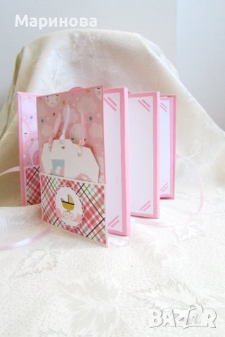 Ръчно изработен бебешки албум за момиченце (със слончета), снимка 3 - Други - 39839646